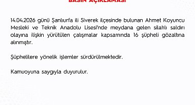 EGM: Şanlıurfa'daki silahlı saldırı olayında 16 şüpheli yakalandı