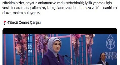 Emine Erdoğan'dan '4'üncü Cemre Çarşısı' paylaşımı