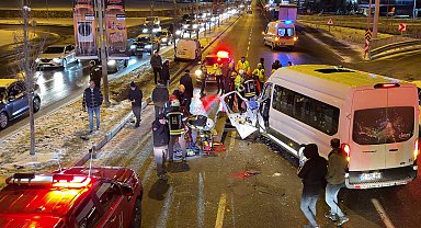 Erzurum'da buzlanma nedeniyle meydana gelen kazalarda 5 kişi yaralandı