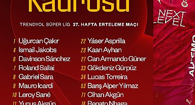 Galatasaray'ın Göztepe maçı kamp kadrosu açıklandı