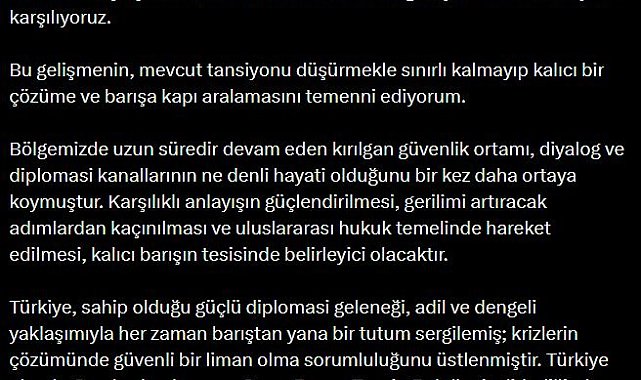 İletişim Başkanı Duran: Geçici ateşkesi memnuniyetle karşılıyoruz