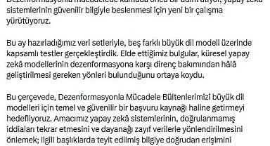 İletişim Başkanı Duran: Yapay zekanın güvenilir bilgiyle beslenmesi için çalışma yürütüyoruz