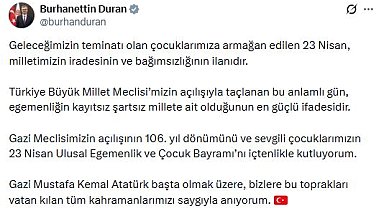 İletişim Başkanı Duran'dan '23 Nisan' mesajı