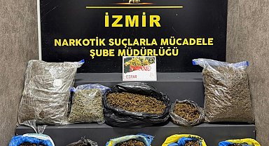 İzmir'de 16,5 kilo skunk ele geçirildi