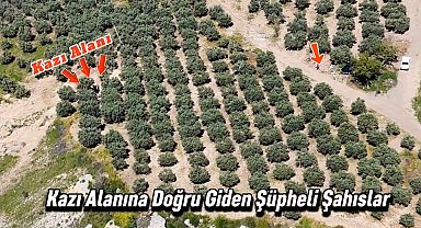 Kaçak kazıya dronla suçüstü: 6 gözaltı