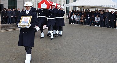 Kanserden hayatını kaybeden polis memuru için uğurlama töreni