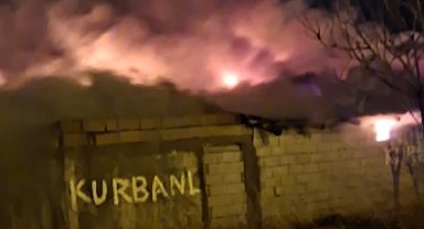 Kayseri'de müstakil ev ve ahırda çıkan yangın söndürüldü