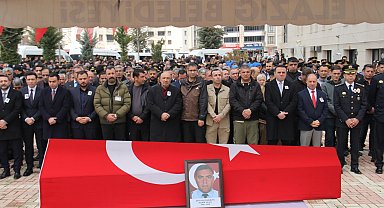 Kaza şehidi polis memuru, Elazığ'da son yolculuğuna uğurlandı