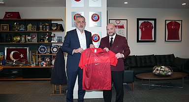 Kırkpınar ağası Ufuk Özünlü, TFF Başkanı Hacıosmanoğlu ve Başkan Vekili Otyakmaz'ı ziyaret etti