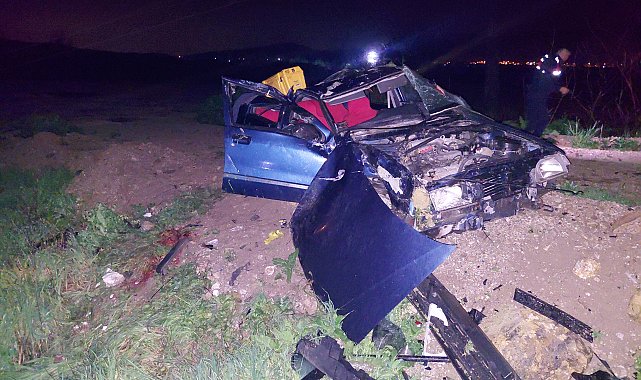 Manisa'da otomobil şarampole devrildi: 1 ölü, 1 yaralı