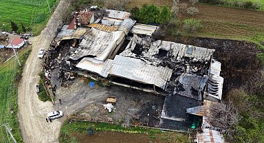 Meyve deposundaki yangının boyutu, gün ağarınca ortaya çıktı