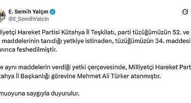 MHP'li Yalçın: Kütahya İl Teşkilatı feshedildi
