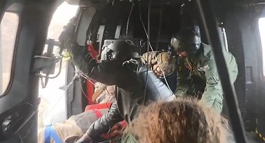 MSB: Artvin'de dağlık arazide yaralanan vatandaşımız helikopterle Erzurum'a ulaştırıldı