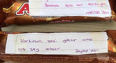 Ortaokul öğrencilerinden ilkokul öğretmenlerine çikolatalı hediye