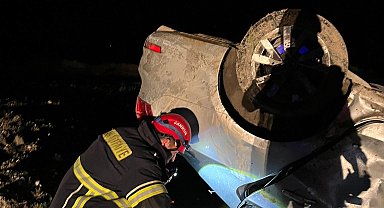 Otomobil takla attı; 1 ölü, 3 yaralı