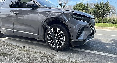 Otomobilin çarptığı yaya yaralandı