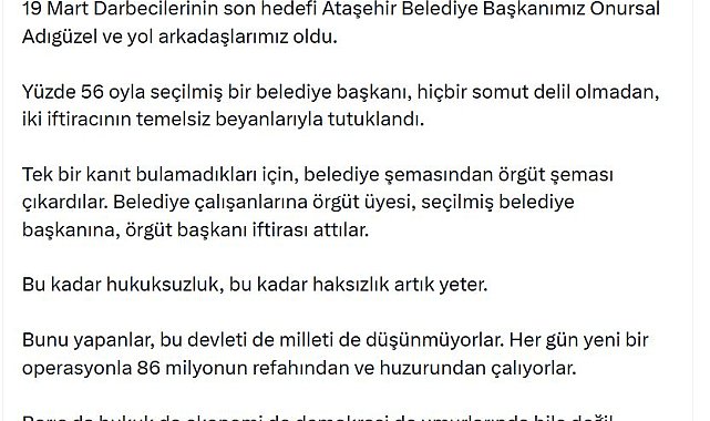 Özgür Özel: Bu düzeni değiştirene kadar durmayacağız