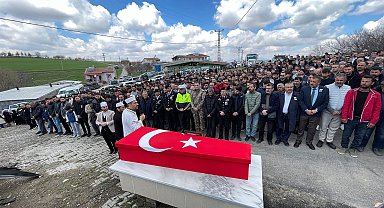 Rahatsızlanıp yaşamını yitiren jandarma, son yolculuğuna uğurlandı
