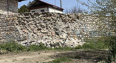 Sezar'ın 'Veni Vidi Vici' dediği Zile Kalesi'nde yağışlar nedeniyle hasar oluştu