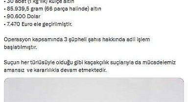 Şırnak'ta 590 milyon lira değerinde kaçak altın ve döviz ele geçirildi, 3 gözaltı