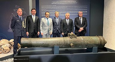 Söküme gelen gemiden çıkan bronz top, Kültür Sanat Fabrikası'nda sergileniyor