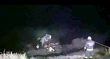 Tekirdağ'da deniz kenarına düşen otomobilde 3 kişi yaralandı