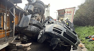 TEM'de 2 TIR, tanker ve otomobil çarpıştı: 2 ölü