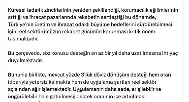 TOBB Başkanı Hisarcıklıoğlu: Döviz dönüşüm desteği en az bir yıl daha uzatılmalı