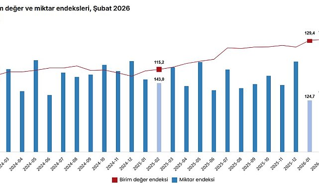 TÜİK: Dış ticaret haddi 6,3 puan arttı