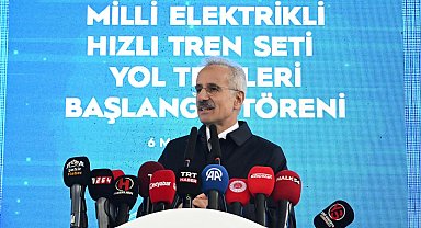 Türkiye'nin ilk hızlı treni saatte 225 kilometre hıza ulaştı