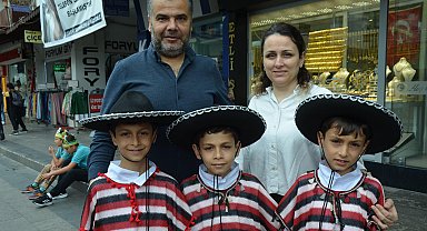 Üçüzler, 23 Nisan kutlamalarında ilgi odağı oldu