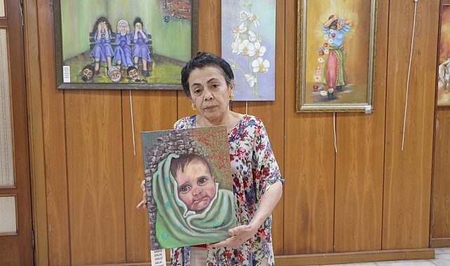 Adanalı ressam, asrın felaketinde 128 saat sonra enkazdan çıkarılan Vatin bebeği resmetti