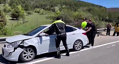 Anadolu Otoyolu'nun Bolu geçişinde trafik yoğunluğu