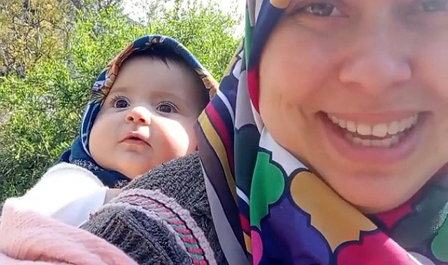 Annesi ile minik Gökçe'nin köy yaşamı, sanal medyada ilgi odağı oldu