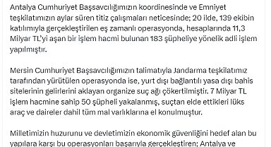 Antalya ve Mersin'de 'yasa dışı bahis' operasyonu: 233 gözaltı