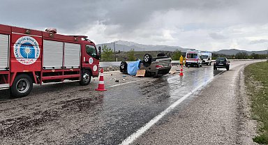 Antalya'da otomobil, takla attı; evli çift öldü, 2 yaralı