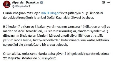 Bakan Bayraktar: Daha güvenli bir gelecek inşa etmek adına İstanbul'da buluşuyoruz