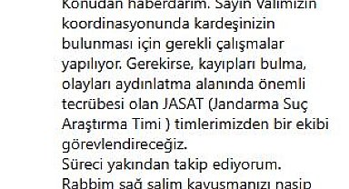 Bakan Çiftçi, kayıp Uğur'un ağabeyinin yardım çağrısına yanıt verdi