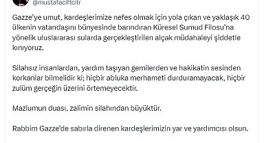 Bakan Çiftçi'den Küresel Sumud Filosu'na yönelik saldırıya tepki