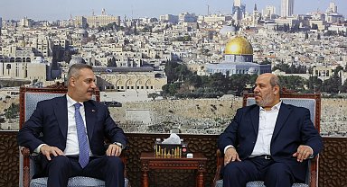 Bakan Fidan'dan Hamas Siyasi Büro Üyesi Hayye'ye taziye ziyareti