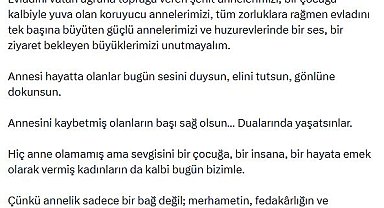 Bakan Göktaş'tan 'Anneler Günü' mesajı