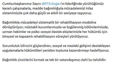 Bakan Gürlek: Bağımlılıkla mücadeleyi sistematik bir rehabilitasyon modeline dönüştürüyoruz