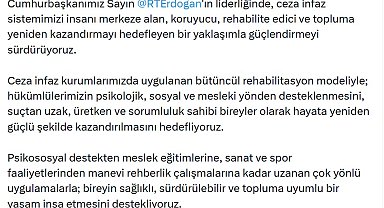Bakan Gürlek: Yenilikçi infaz anlayışımızı sürdüreceğiz