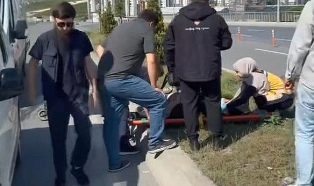 Başakşehir'de hafif ticari aracın çarptığı kadın yaralandı