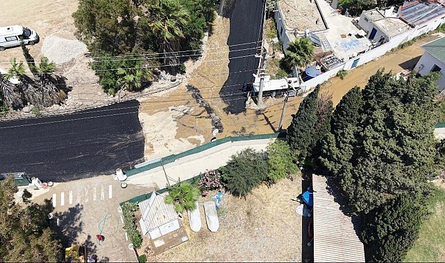 Bodrum'da isale hattı patladı, tonlarca su boşa aktı