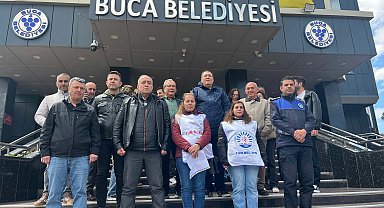 Buca Belediyesi'nde memurlar eylemini sürdürdü
