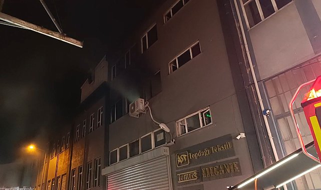 Bursa'da tekstil atölyesinde yangın