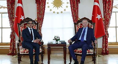 Cumhurbaşkanı Erdoğan, BAE Devlet Başkanı yardımcısı Şeyh Mansur Bin Zayid Al Nahyan'ı kabul etti
