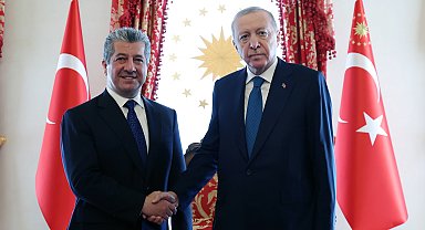 Cumhurbaşkanı Erdoğan, Irak Kürt Bölgesel Yönetimi Başbakanı Mesrur Barzani'yi kabul etti