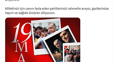 Cumhurbaşkanı Erdoğan'dan '19 Mayıs' mesajı
